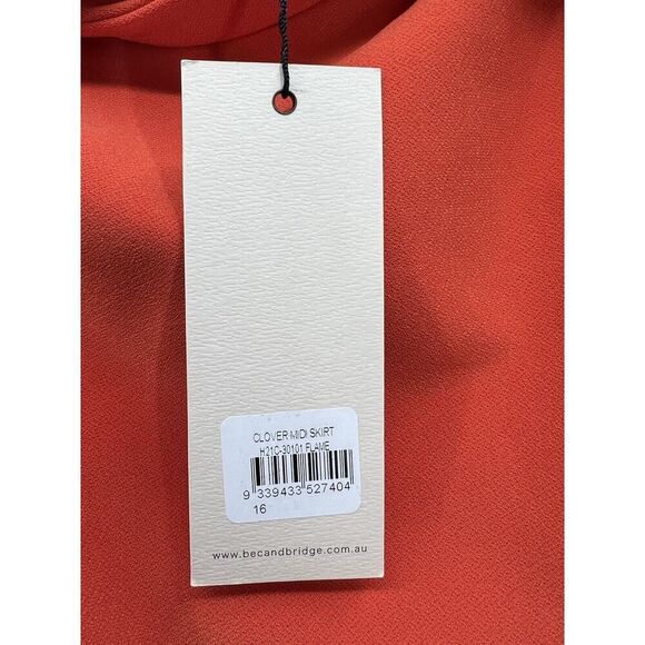 BEC & BRIDGE CLOVER TOP & MIDI SKIRT SET NECTARINE ORANGE SIZE 12 NEW - Picture 8 of 12